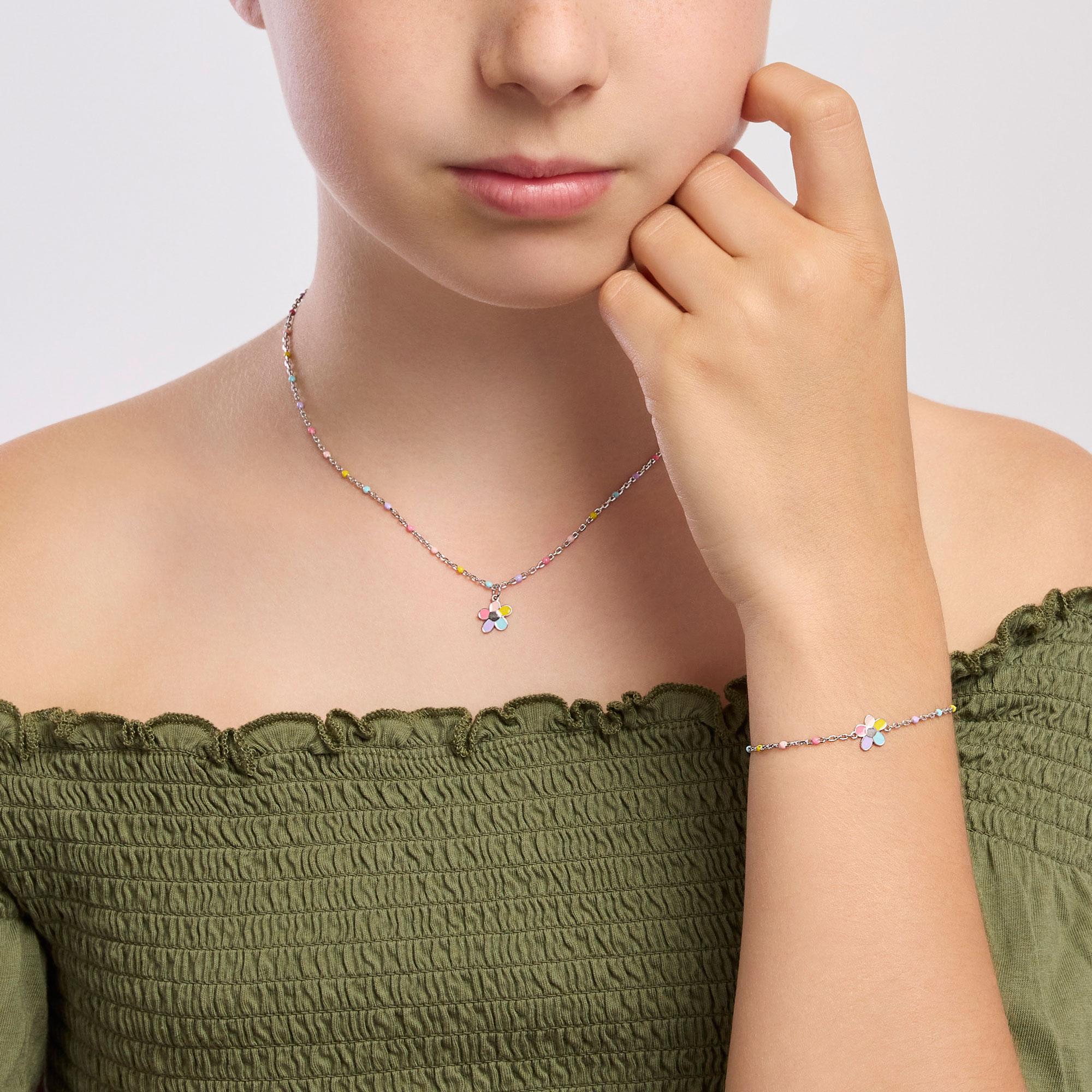 Mabina Junior | Bracciale con fiorellino smaltato BLOOM | 533935