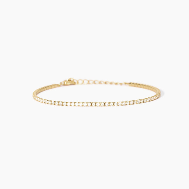 Mabina | Bracciale tennis sottile in argento placcato oro con zirconi MINI TENNIS | 533958