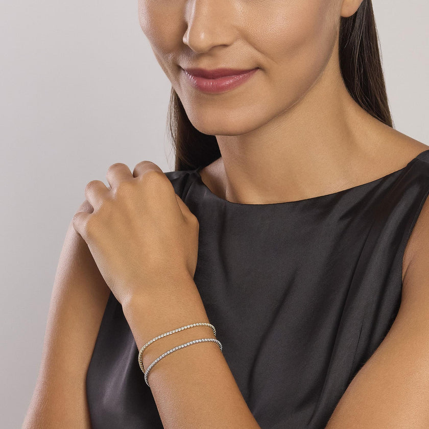 Mabina | Bracciale tennis sottile in argento placcato oro con zirconi MINI TENNIS | 533958