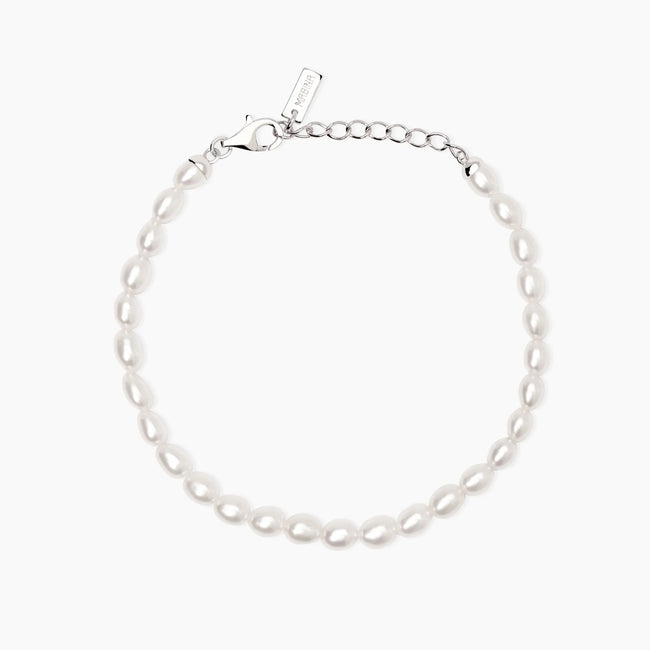 Mabina | Bracciale regolabile in argento con perle riso coltivate THELMA | 534098