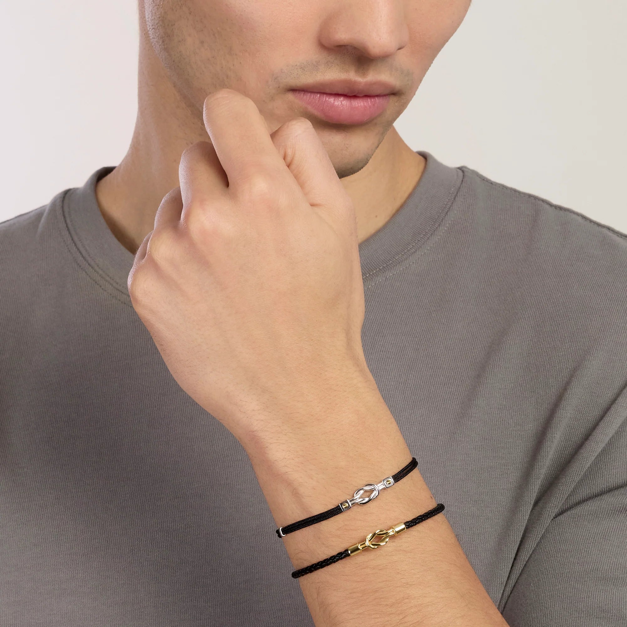 Mabina | Bracciale in nylon con nodo centrale da uomo IL MARINAIO | 534143