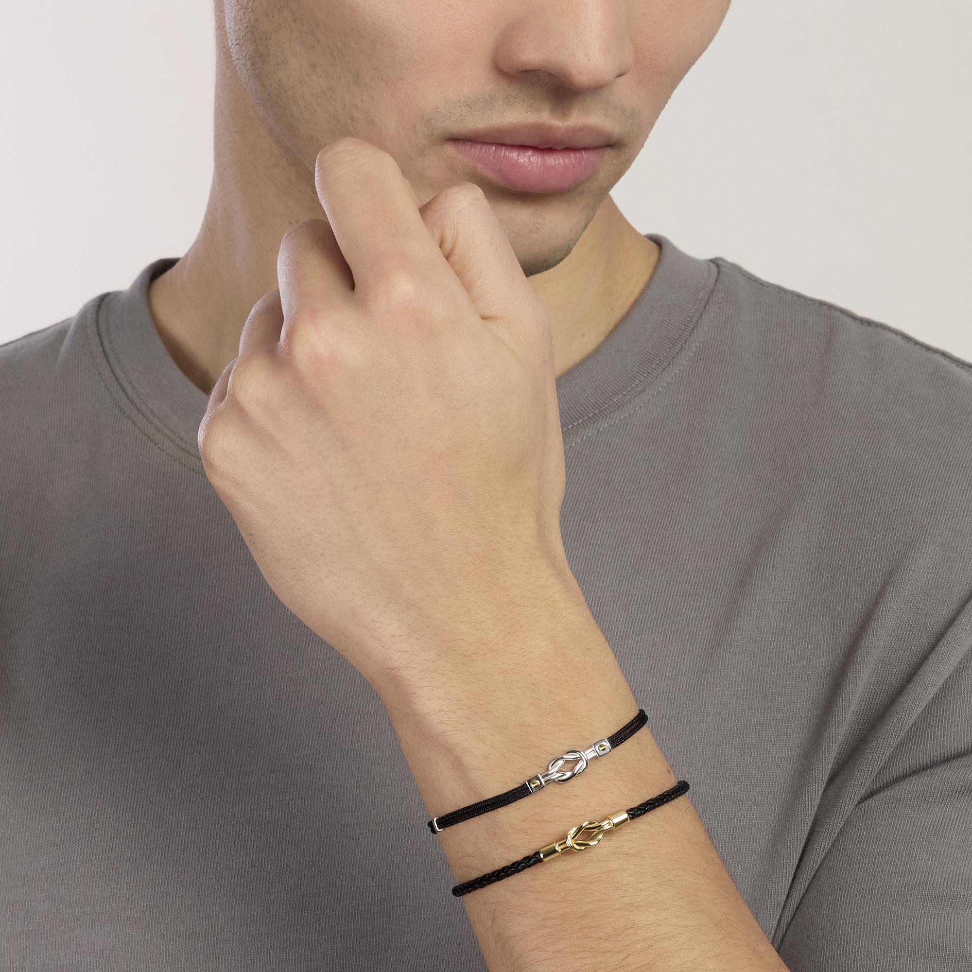 Mabina | Bracciale in lab leather e nodo centrale da uomo IL MARINAIO | 534144
