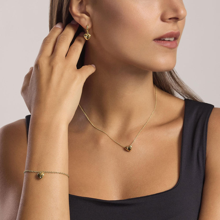 Mabina | Bracciale placcato oro con ciondolo cuore Feeling | 533949