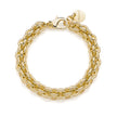 UNOAERRE | Bracciale multifilo in catena rolò dorata | 2360