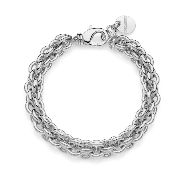 UNOAERRE | Bracciale multifilo in catena rolò argentata | 2361