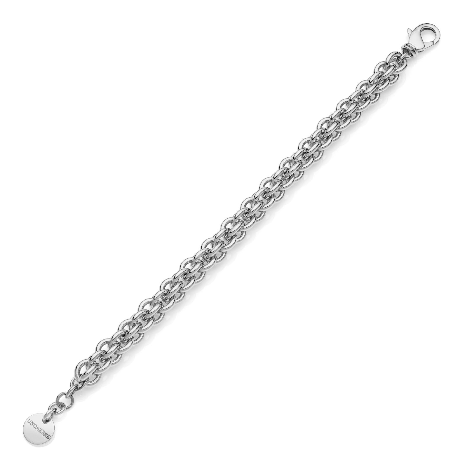 UNOAERRE | Bracciale multifilo in catena rolò argentata | 2361