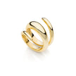 UNOAERRE | Anello dorato bombato a spirale | 2402