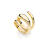UNOAERRE | Anello dorato bombato a spirale | 2402