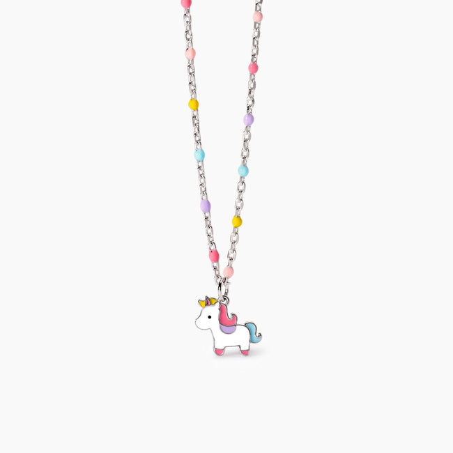 Mabina Junior | Girocollo da bambina in argento con unicorno smaltato UNICORNO MAGICO | 553726