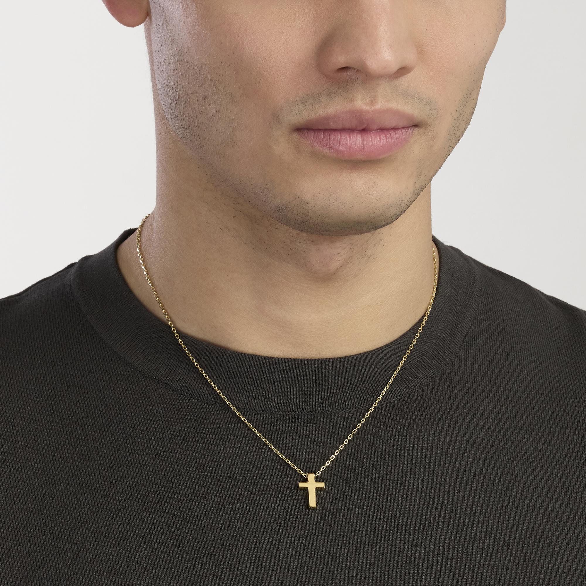 Mabina | Collana da uomo in argento dorato con croce MYSTICAL | 553874