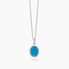 Mabina | Girocollo in argento con Madonnina smaltata azzurra LADY MADONNA | 553913