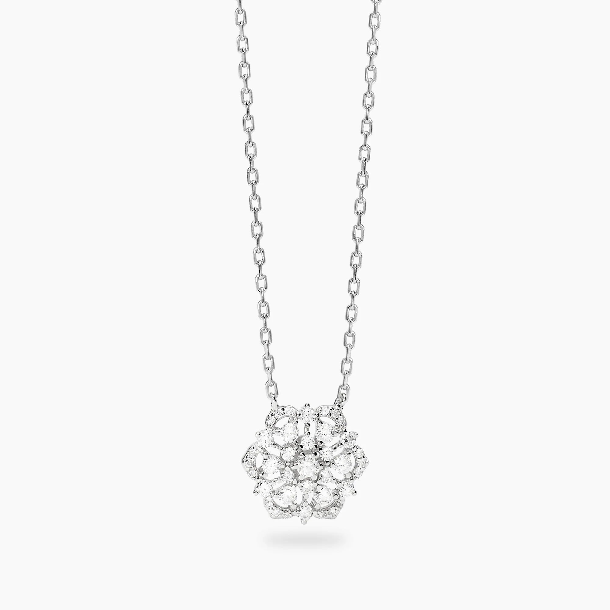 Mabina | Girocollo in argento con ciondolo fiore in zirconi GIARDINO D'INVERNO | 553947