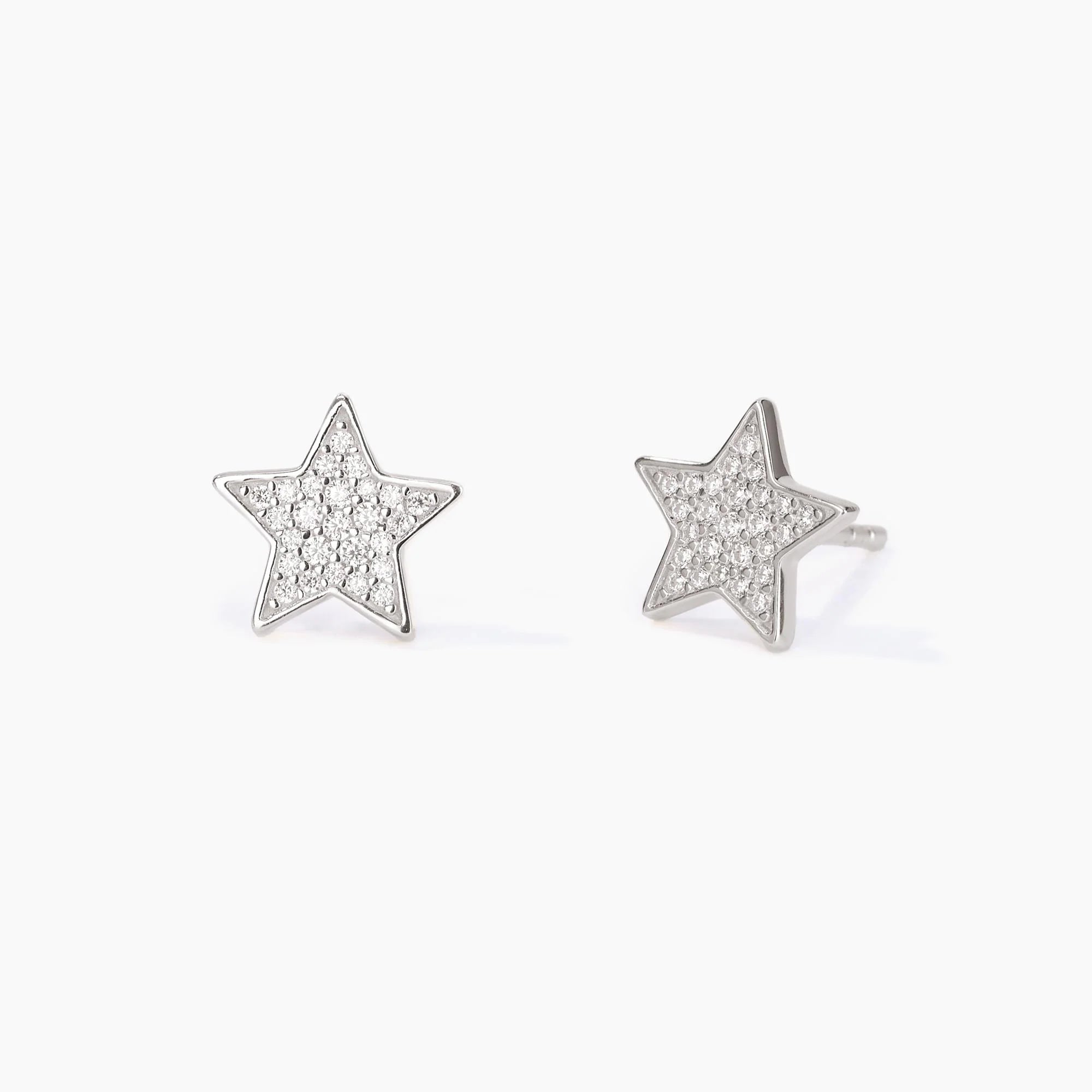 Mabina | Orecchini a lobo a stella in pavé di zirconi POLVERE DI STELLE | 563166