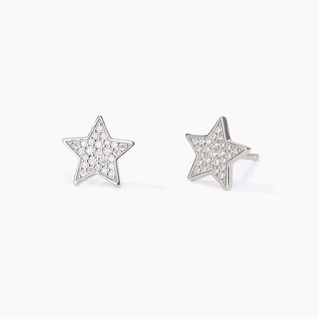 Mabina | Orecchini a lobo a stella in pavé di zirconi POLVERE DI STELLE | 563166