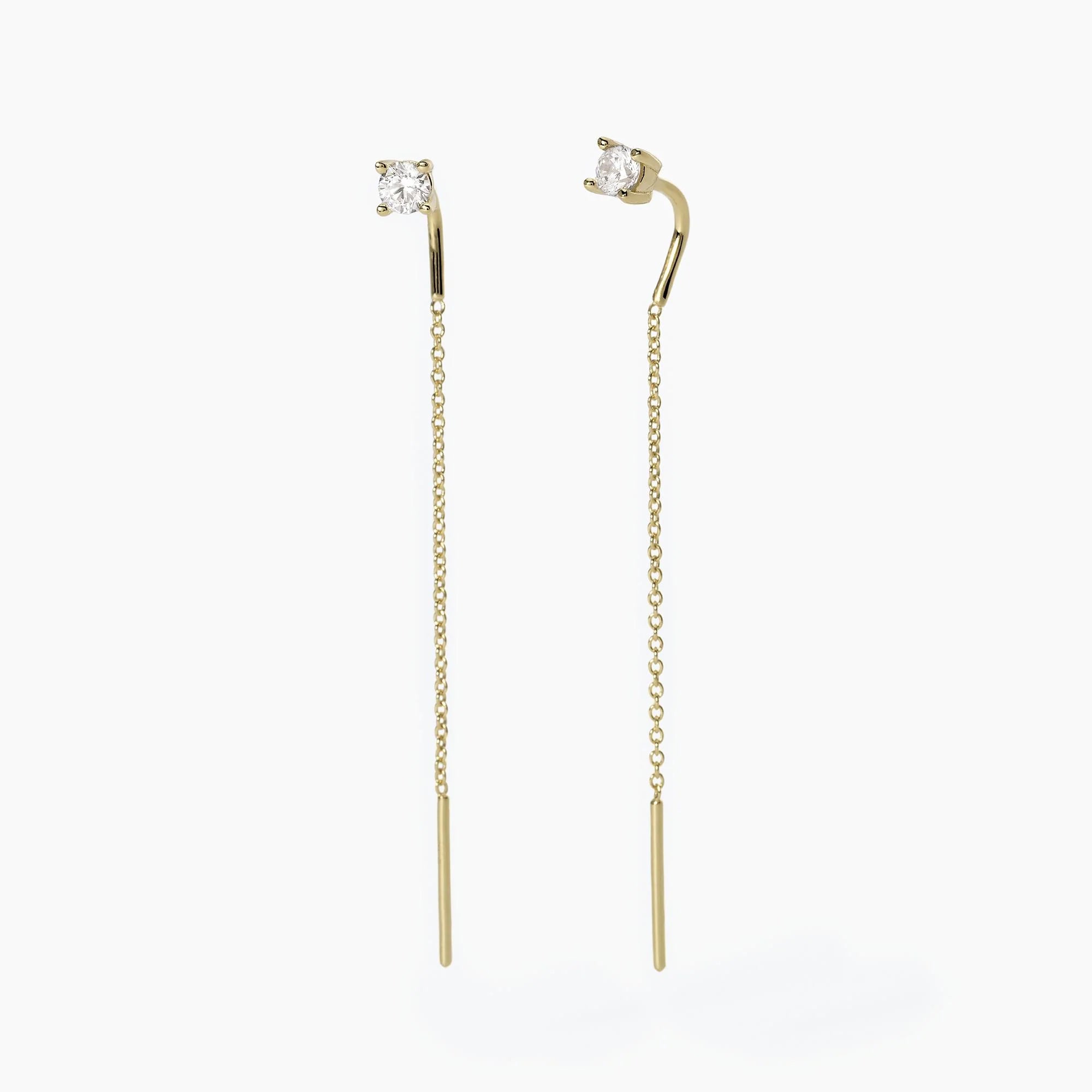 Mabina | Orecchini pendenti in argento dorato con punto luce SHINY | 563671