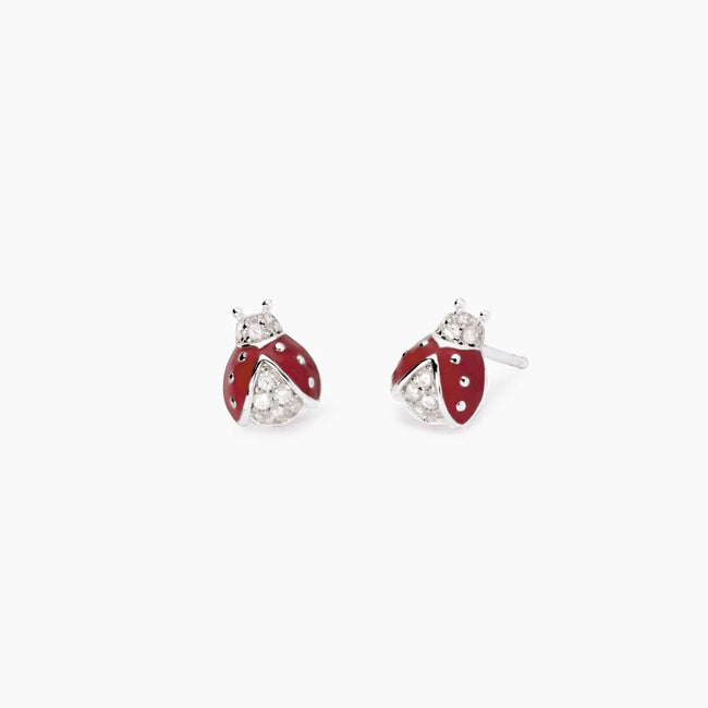 Mabina | Orecchini in argento con coccinella smaltata COCCINELLE | 563781