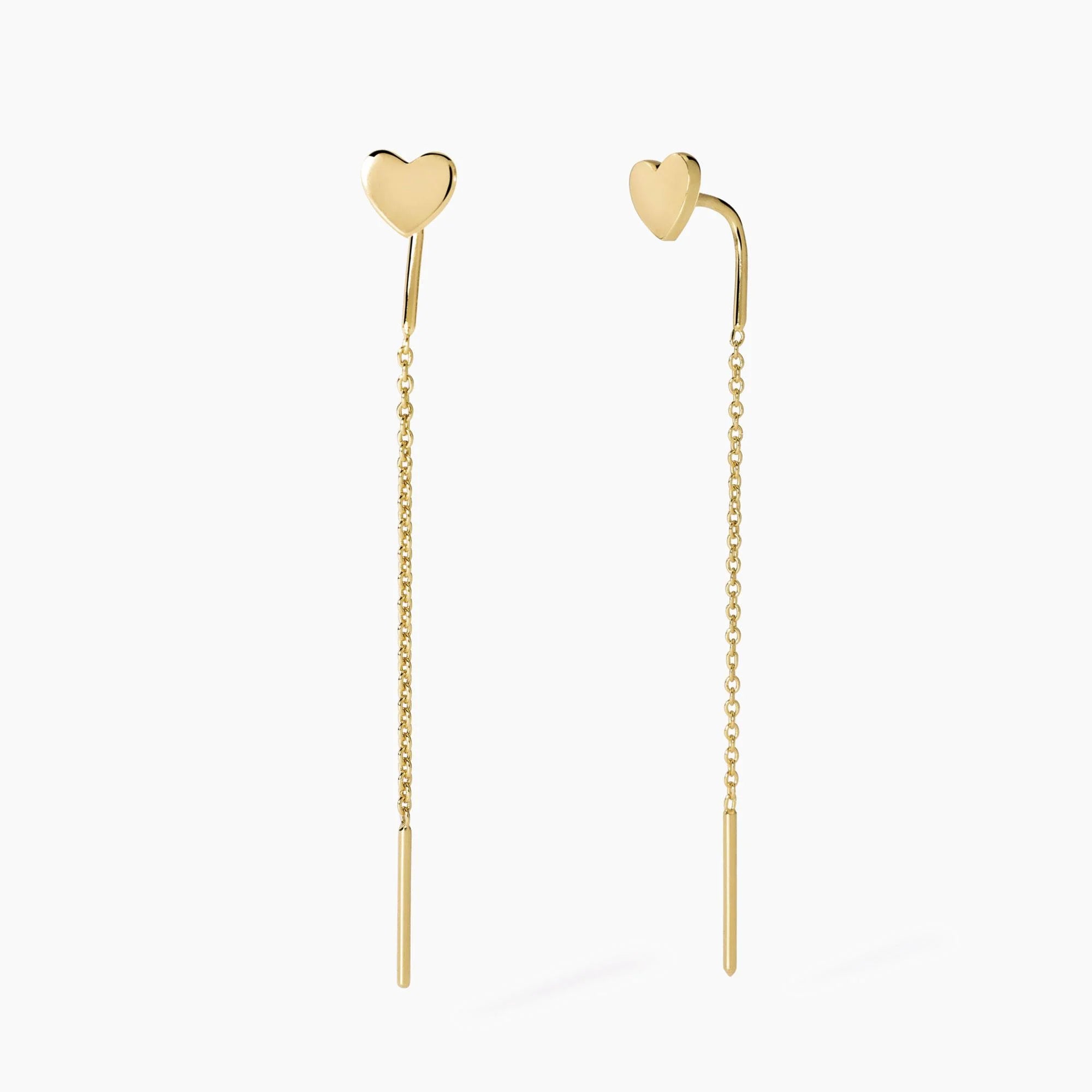 Mabina | Orecchini pendenti placcati oro con cuore JOY | 563824