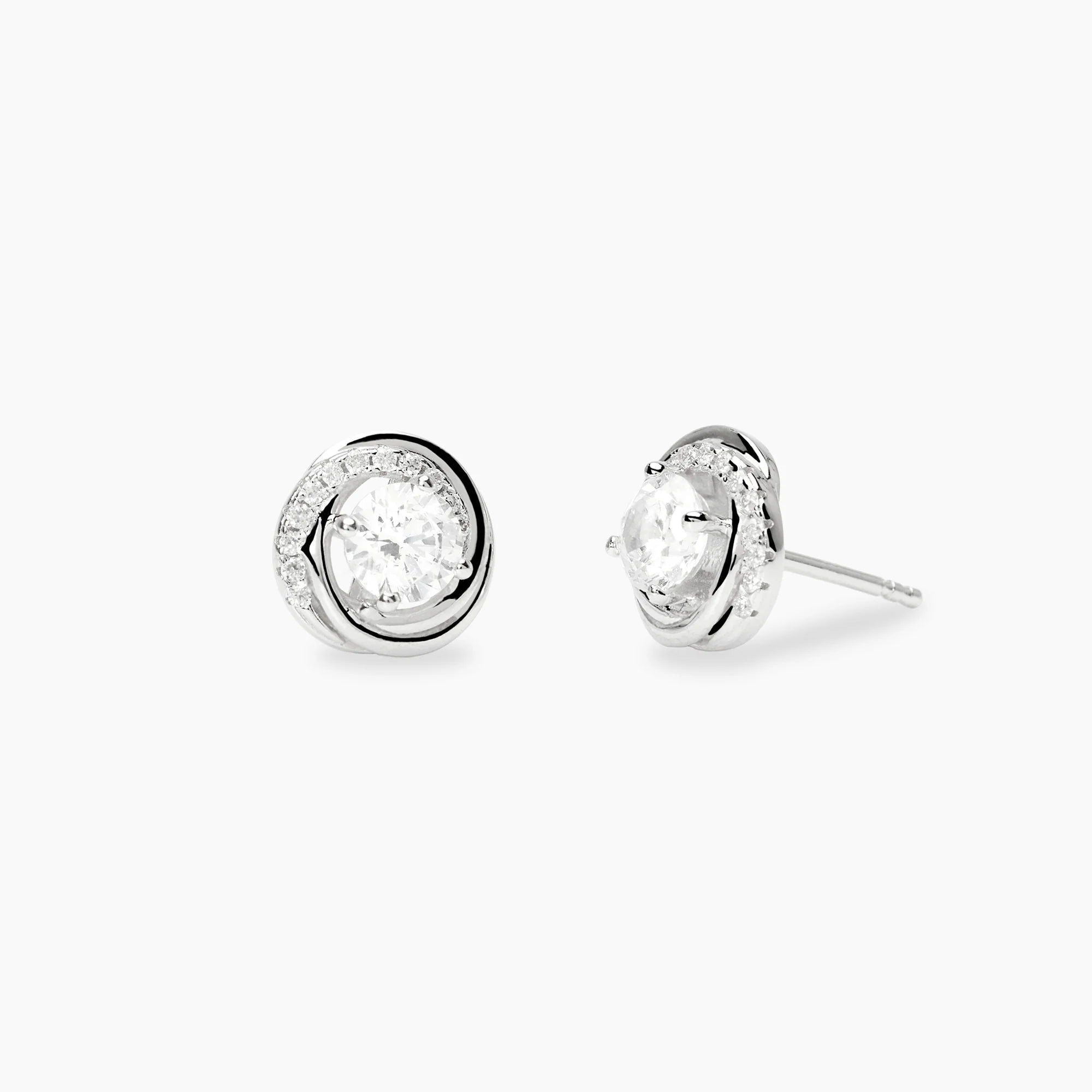 Mabina | Orecchini a lobo tondi in argento con zirconi SGUARDO INDISCRETO | 564016