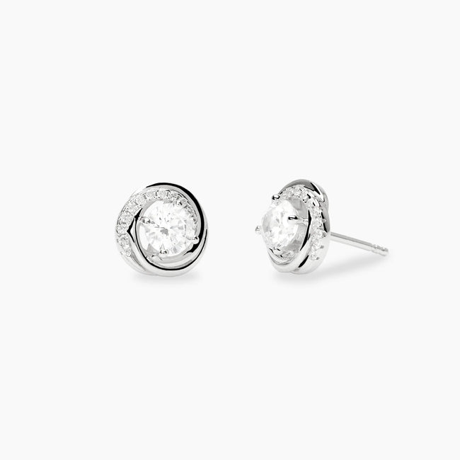 Mabina | Orecchini a lobo tondi in argento con zirconi SGUARDO INDISCRETO | 564016