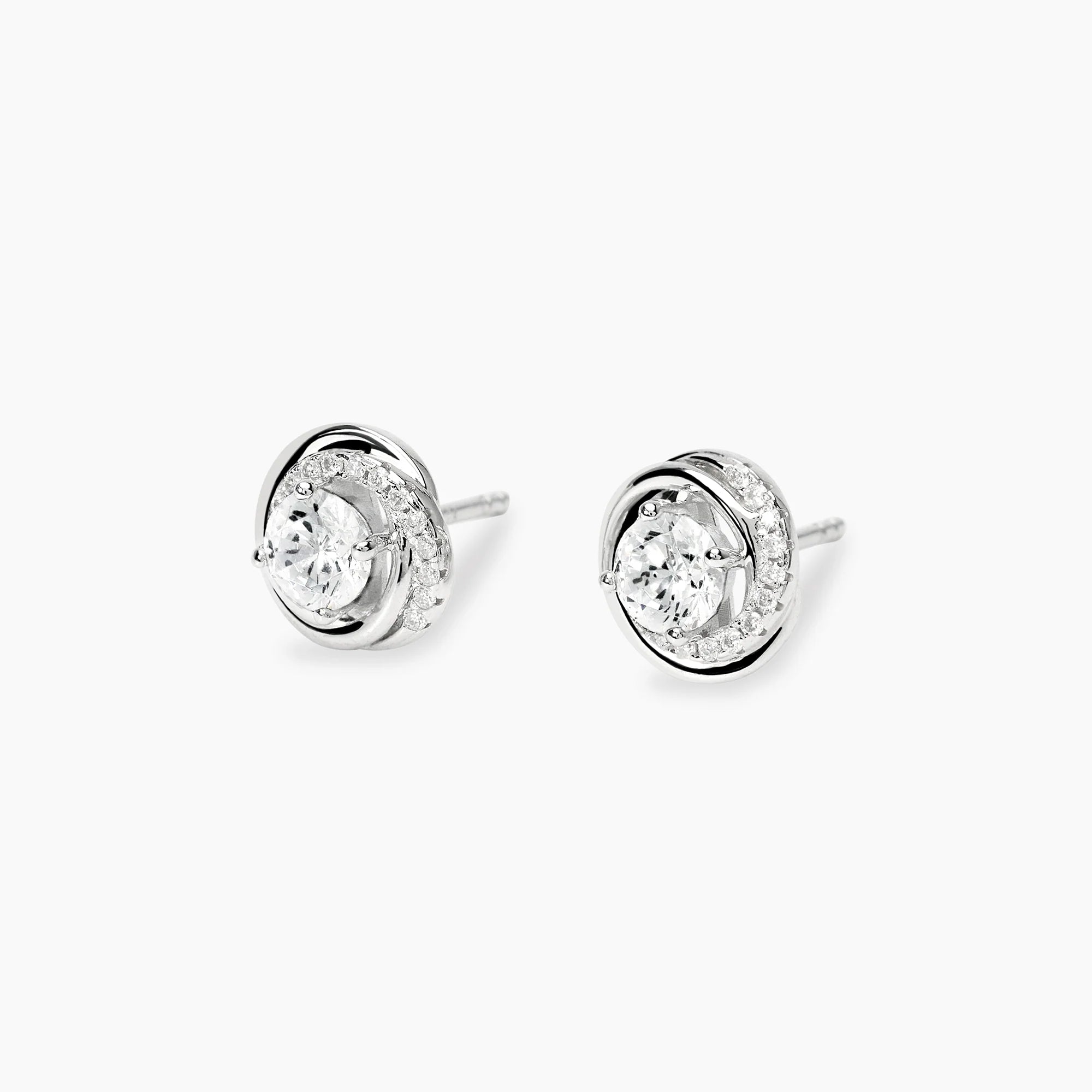 Mabina | Orecchini a lobo tondi in argento con zirconi SGUARDO INDISCRETO | 564016