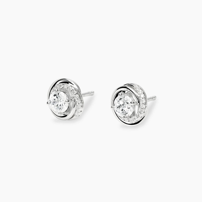 Mabina | Orecchini a lobo tondi in argento con zirconi SGUARDO INDISCRETO | 564016