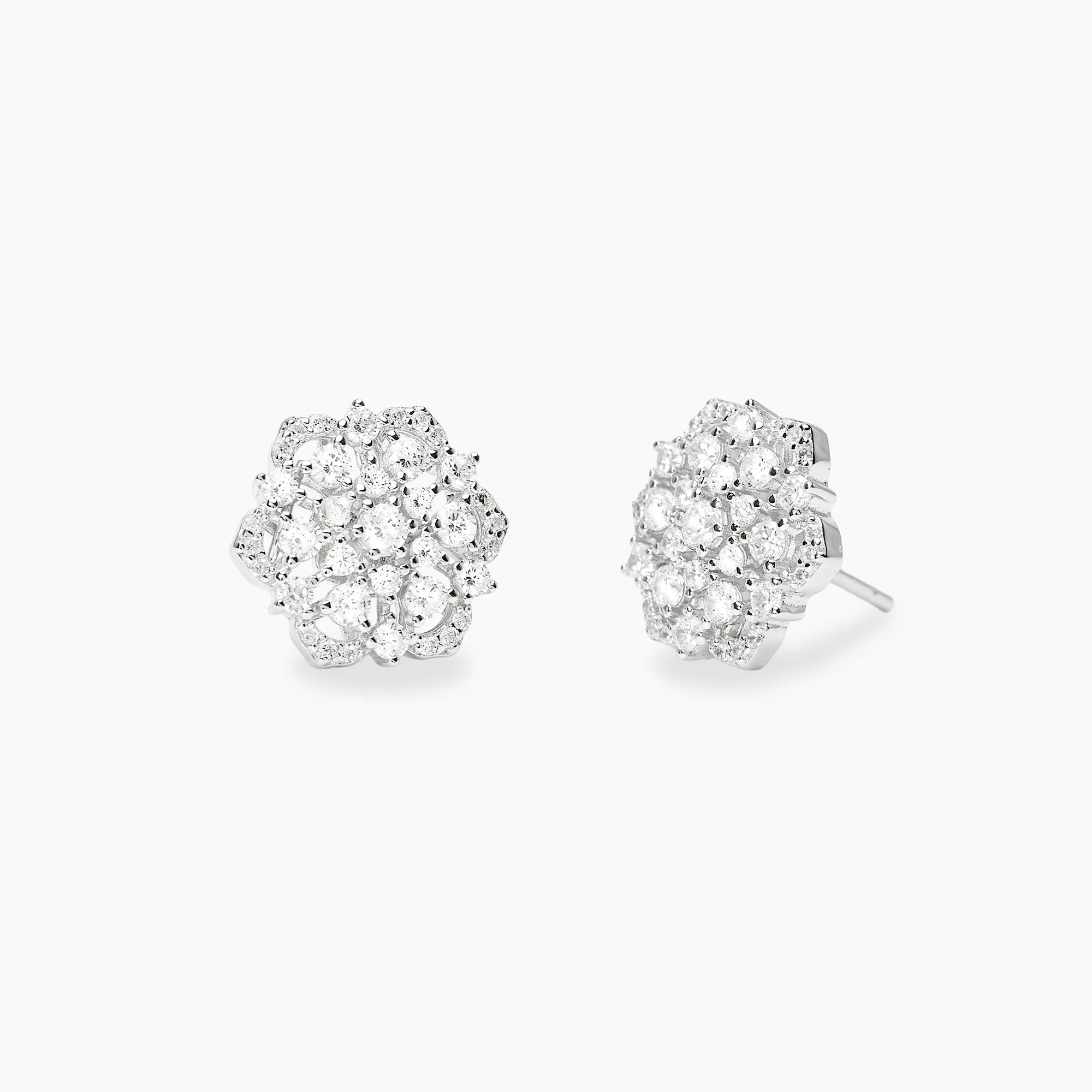 Mabina | Orecchini fiore in argento con zirconi GIARDINO D'INVERNO | 564017
