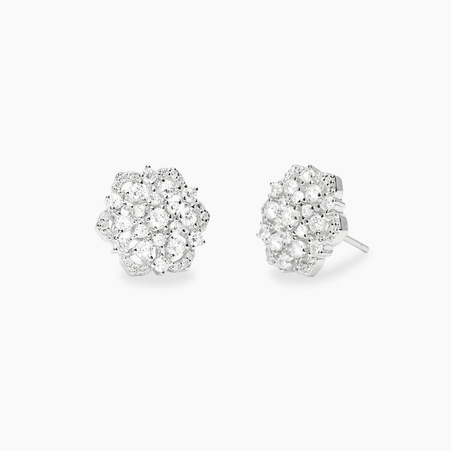 Mabina | Orecchini fiore in argento con zirconi GIARDINO D'INVERNO | 564017