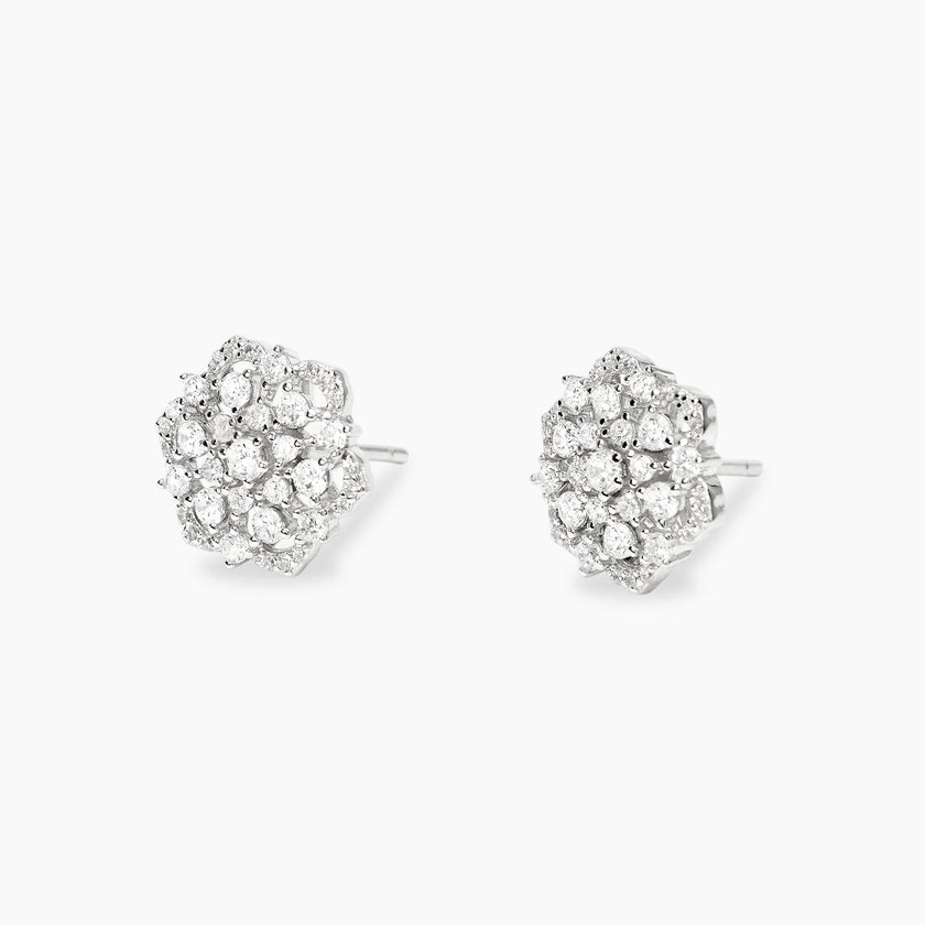 Mabina | Orecchini fiore in argento con zirconi GIARDINO D'INVERNO | 564017
