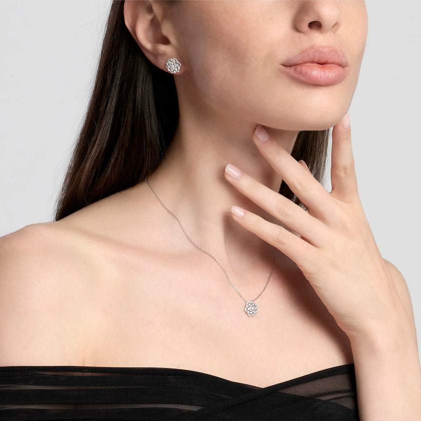 Mabina | Orecchini fiore in argento con zirconi GIARDINO D'INVERNO | 564017