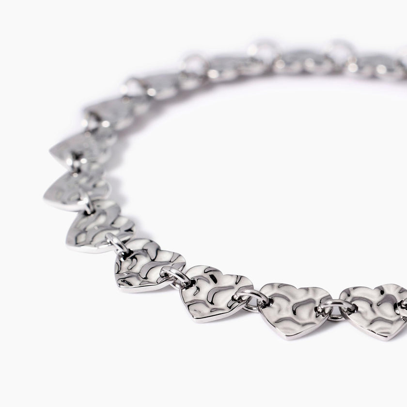 Kidult Style | Bracciale con cuori effetto martellato | 831008