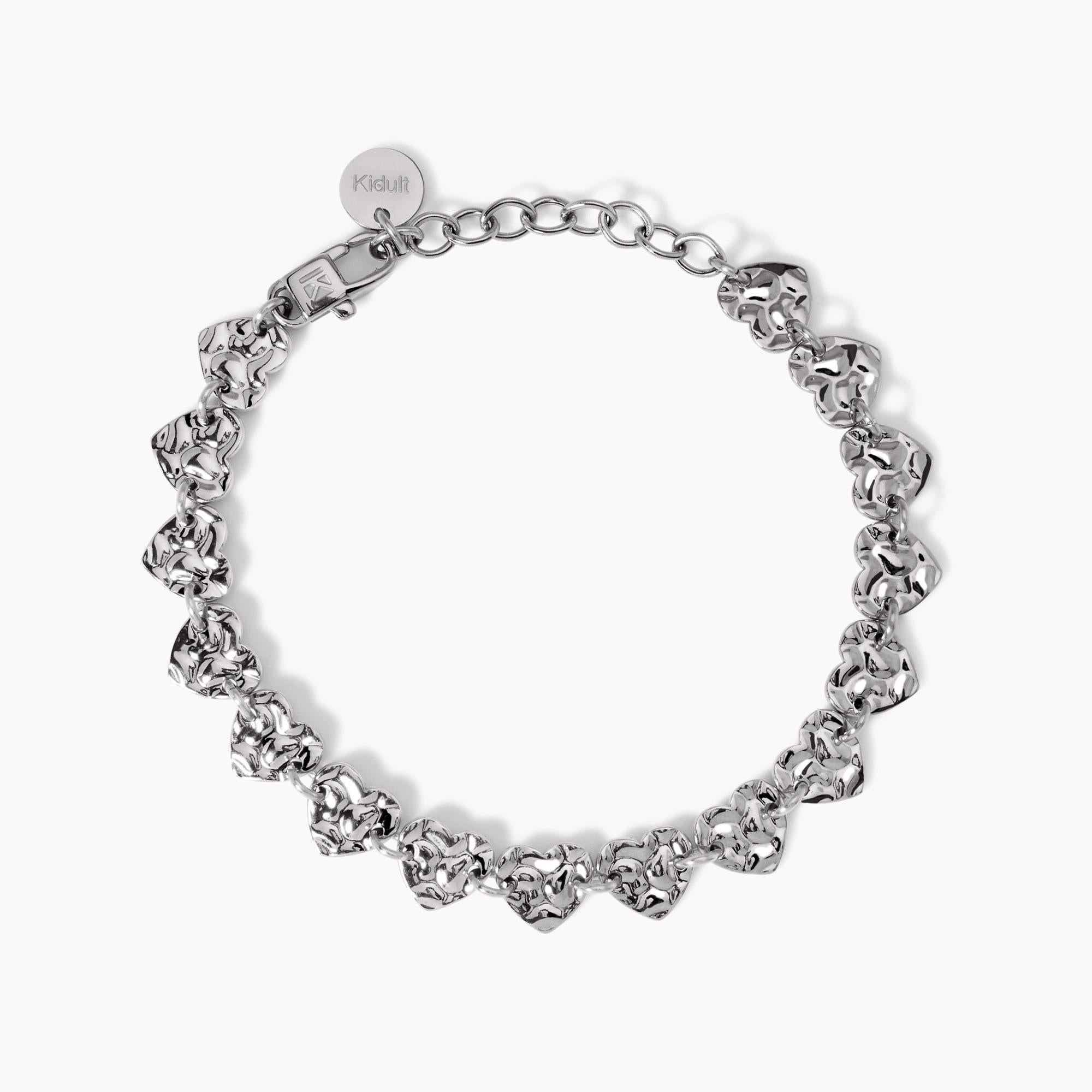 Kidult Style | Bracciale con cuori effetto martellato | 831008