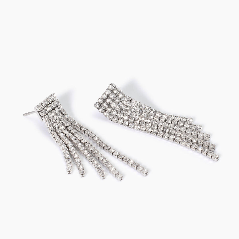 Kidult Style | Orecchini tennis cristalli bianchi | 861012