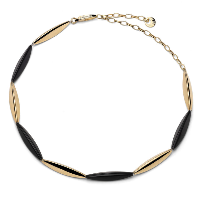 UNOAERRE | Collana Aria con elementi neri | 6655