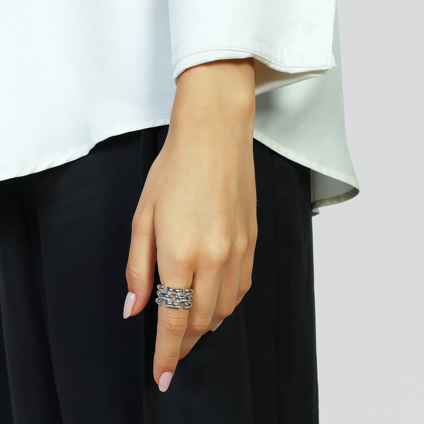 UNOAERRE | Anello Panthere in argento | 6667