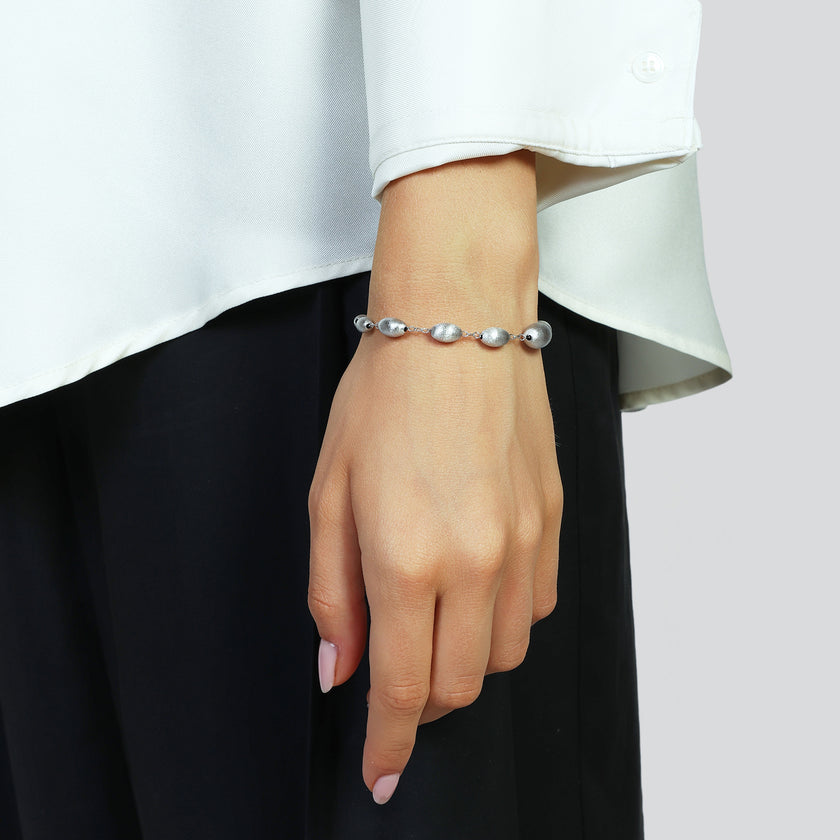 UNOAERRE | Bracciale in argento satinato | 6663