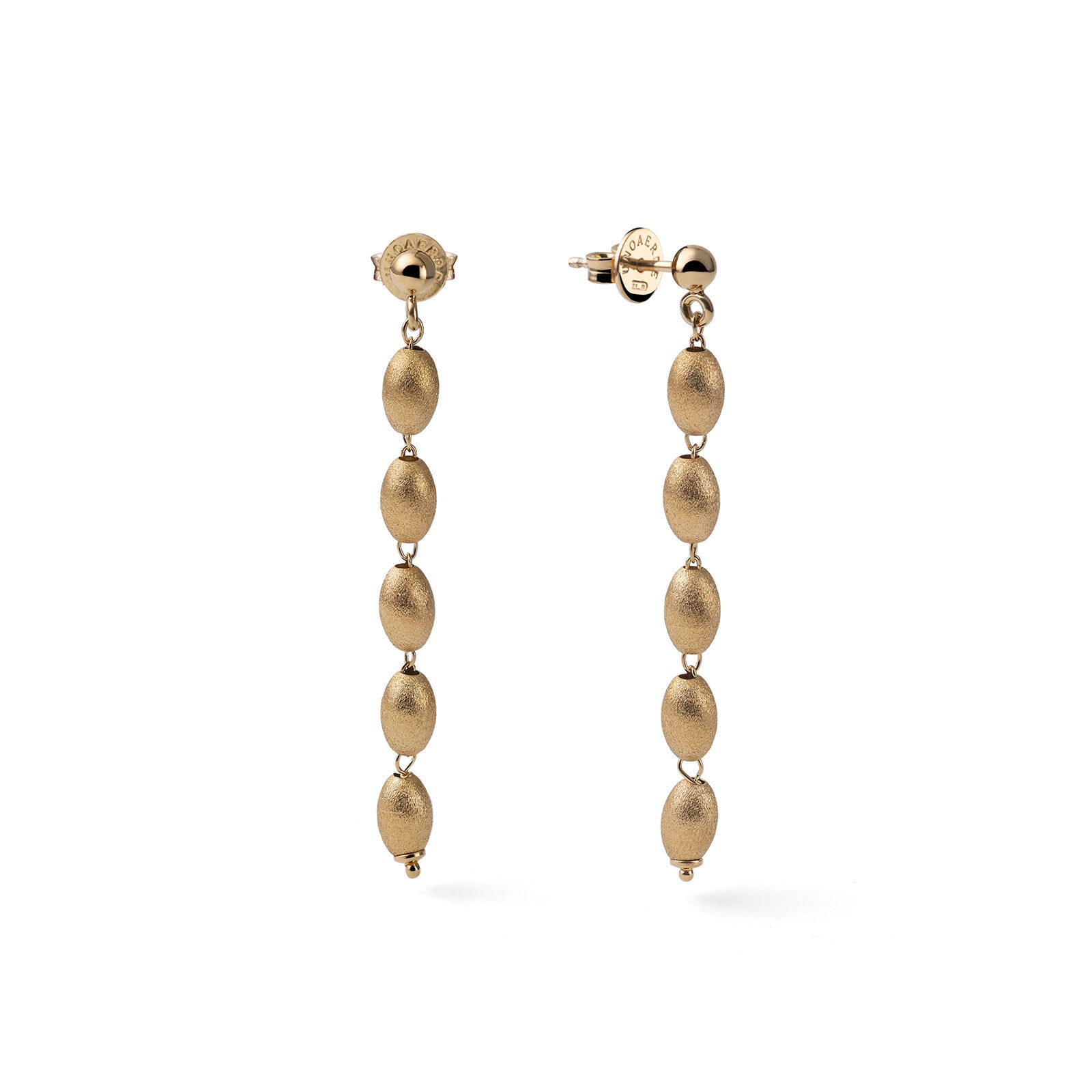 UNOAERRE | Orecchini in argento dorato satinato | 6664