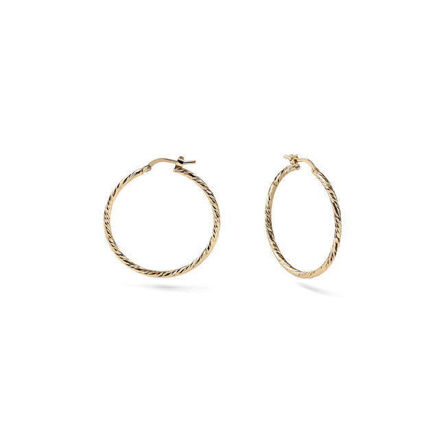 UNOAERRE | Orecchini a cerchio diamantati mini | 2731
