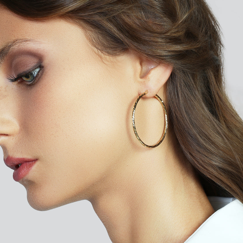 UNOAERRE | Orecchini a cerchio diamantati | 2732