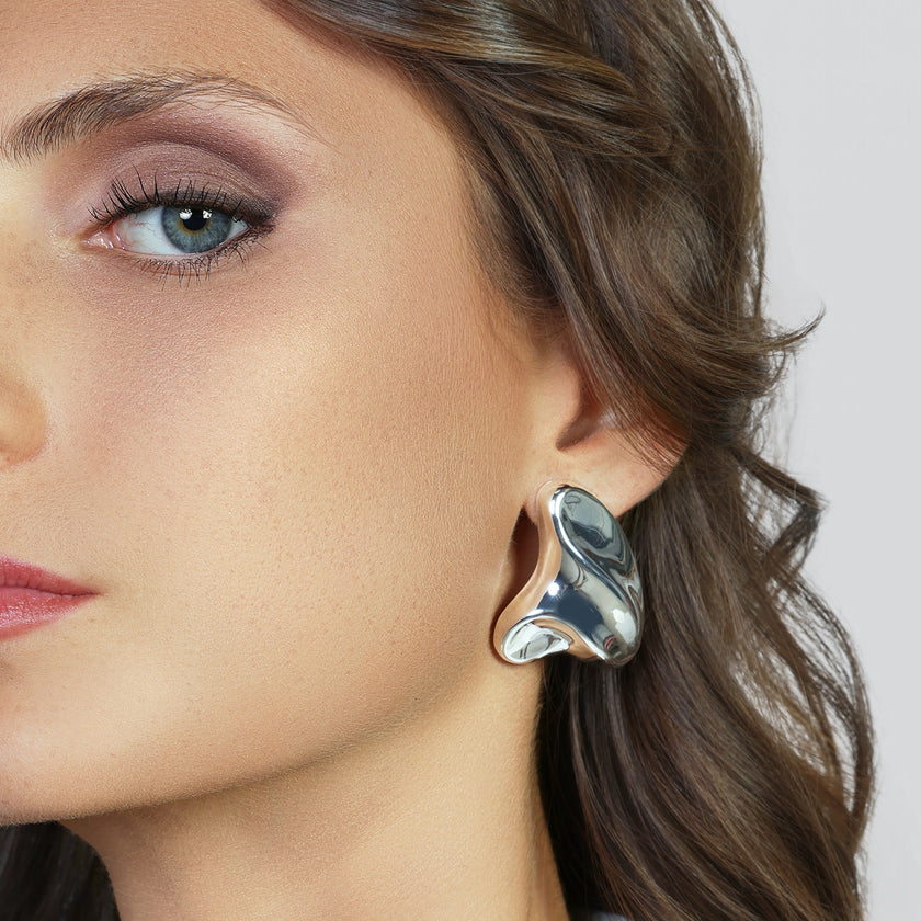 UNOAERRE | Orecchini maxi argentati | 2735