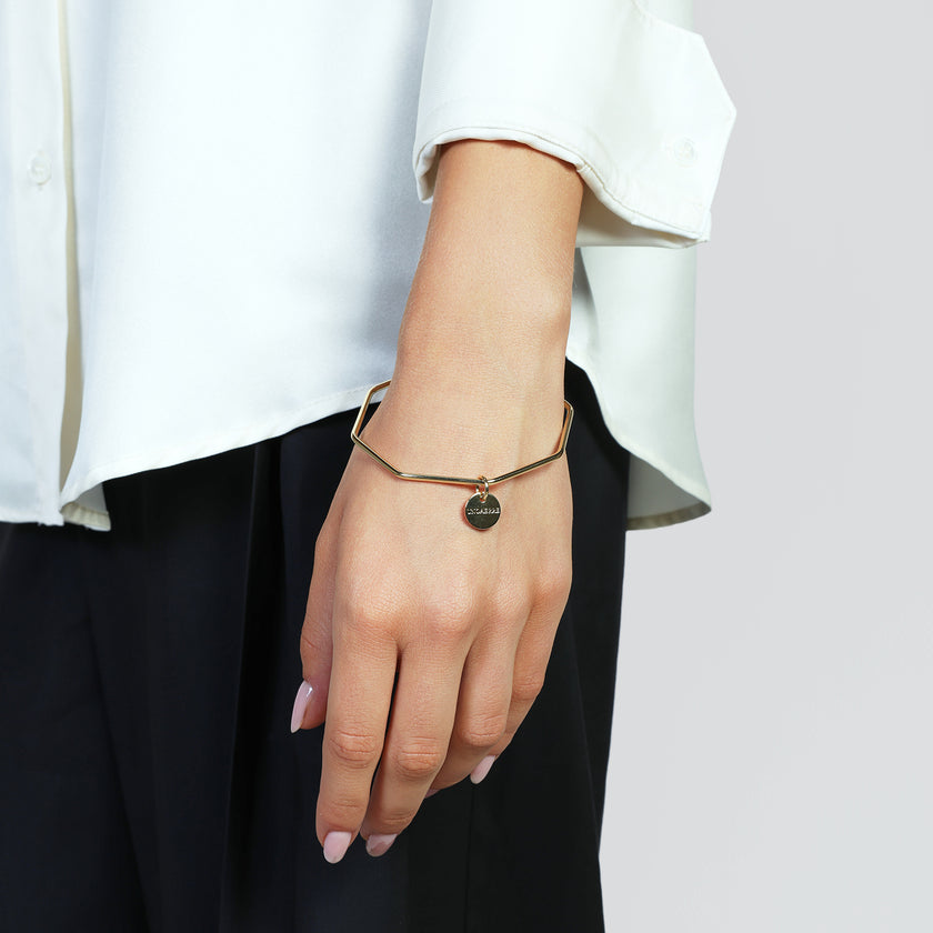 UNOAERRE | Bracciale dorato bangle ottagonale | 2738