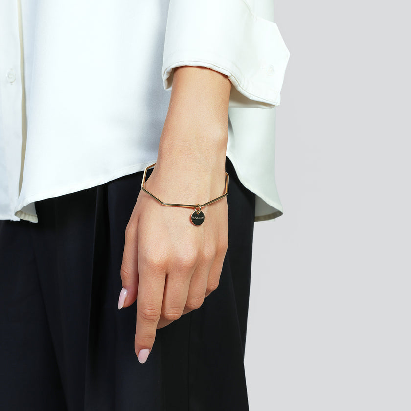 UNOAERRE | Bracciale dorato bangle ottagonale | 2738