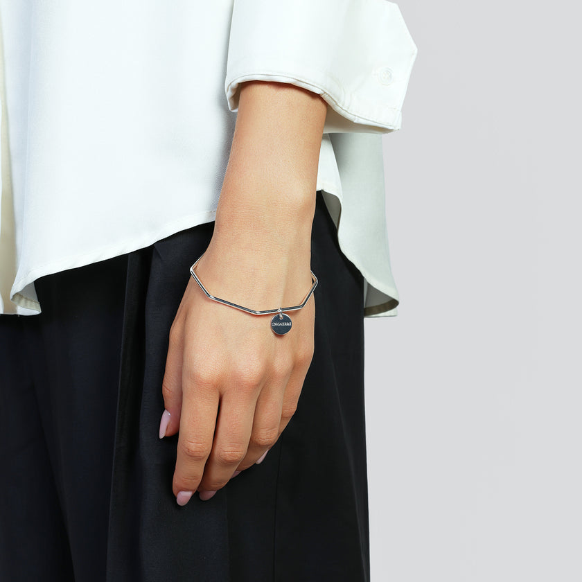 UNOAERRE | Bracciale argentato bangle ottagonale | 2739