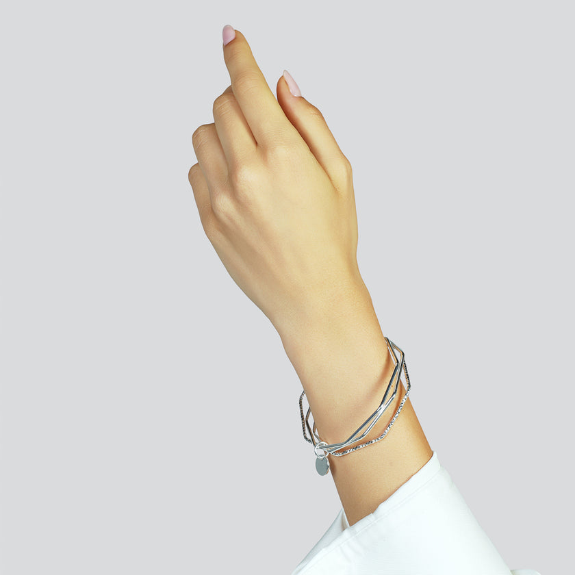 UNOAERRE | Bracciale argentato 3 bangle | 2743