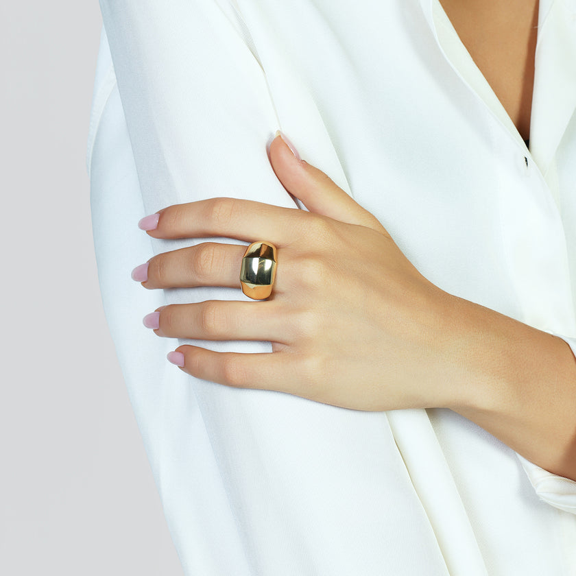 UNOAERRE | Anello a fascia dorato | 2756