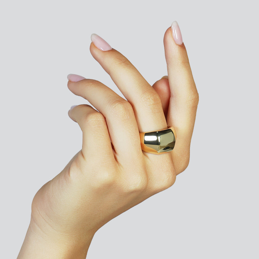 UNOAERRE | Anello a fascia dorato | 2756