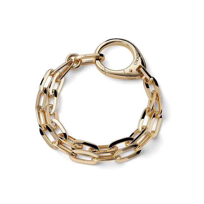UNOAERRE | Bracciale maxi moschettone dorato | 2767