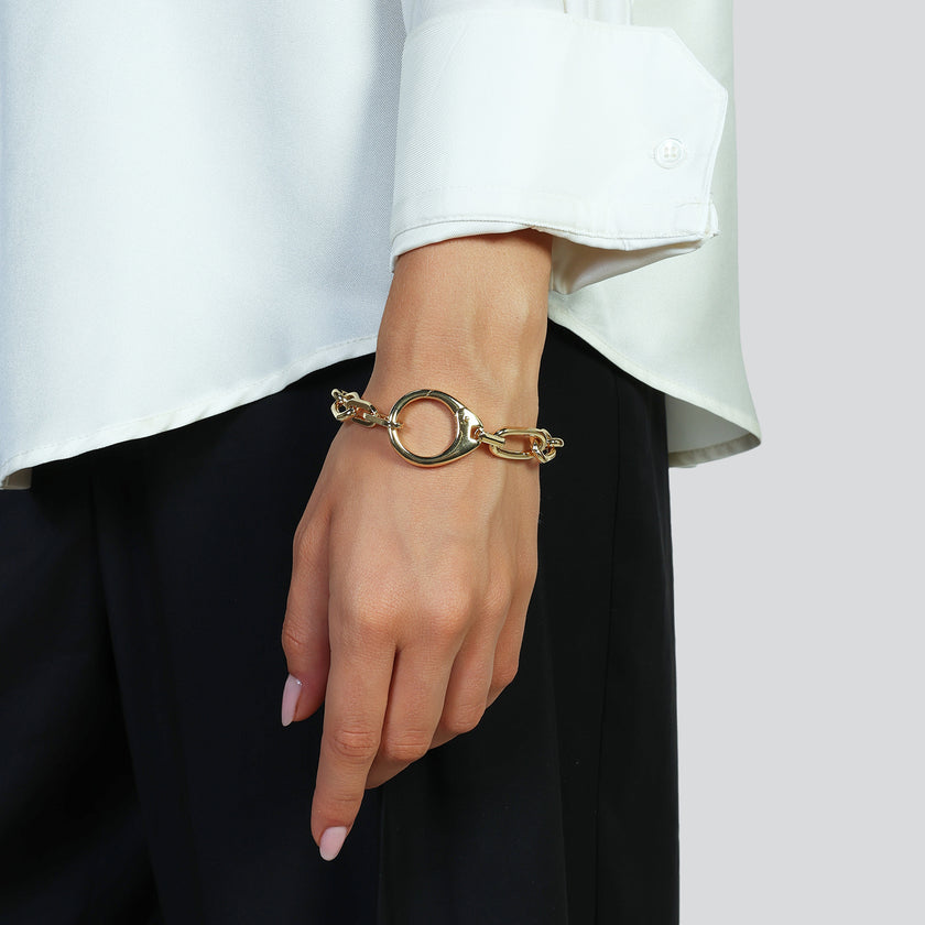 UNOAERRE | Bracciale dorato chiusura maxi | 2769