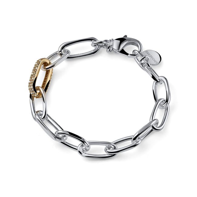 UNOAERRE | Bracciale bicolore con maglia in zirconi | 2772