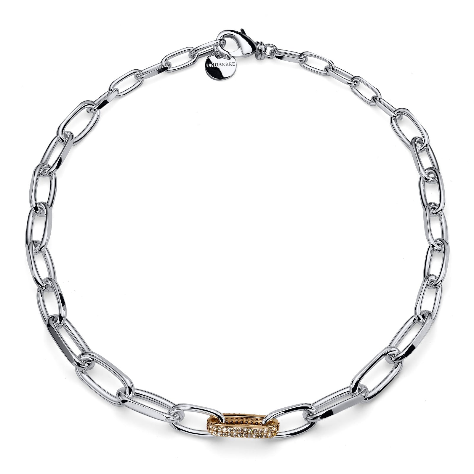 UNOAERRE | Collana bicolore con maglia in zirconi | 2780