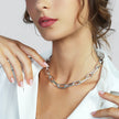 UNOAERRE | Collana bicolore con maglia in zirconi | 2780